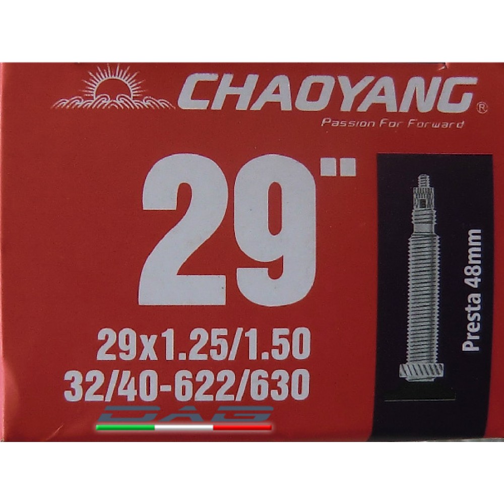 ChaoYang Camera d'aria MTB 29" 1.25/1.50 valvola Presta 48mm Filettata